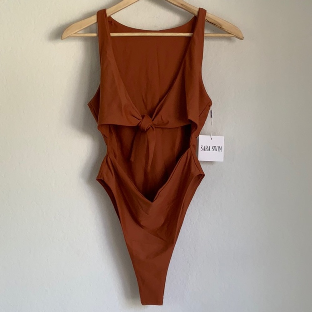 Women's One Piece Swimsuit - Rust
